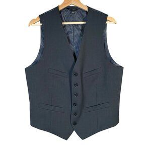 Banana Republic Marzotto Italian Wool Suit Vest Men’s 40R Charcoal Waistcoat